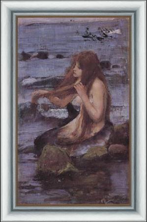 framed  John William Waterhouse Sketch for A Mermaid, Ta3123-3